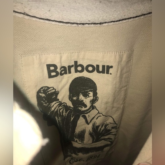 Vintage Mens beige Barbour polo shirt - Picture 2 of 5